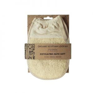 Hydrea Organic Egyptian Cotton & Loofah Elasticated Mitt