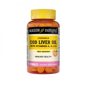 Mason Cod Liver Oil with Vitamins A,C & D 100 Chewables