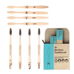 Nup Bamboo Toothbrush 4 X