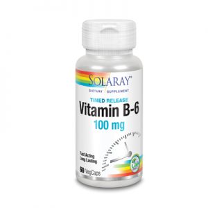 Solaray Vitamin B6 100 mg- 60 veg cap