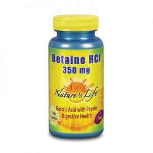 Nature's Life Betaine HCl 350 mg 100 Tablets