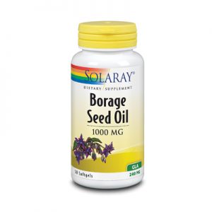 Solaray Borage Seed Oil- 1000 mg 50 softgels