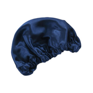 Soie Pure 100% Pure Silk Sleeping Bonnet Navy Blue