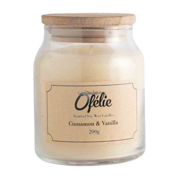 Ofelie Natural Soy Candle Cinnamon and Vanilla 200 g