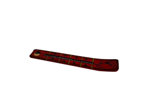 Rama Incense Holder Wooden Ski Red Yin and Yang