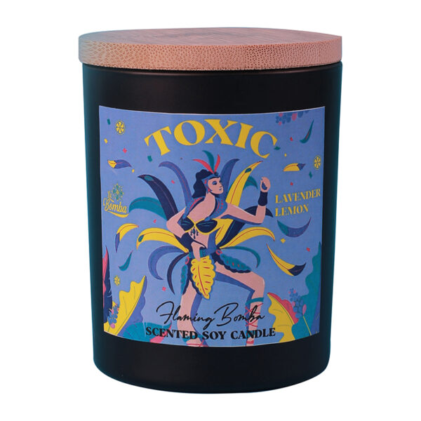 The Flaming Bomba Scented Soy Candle "Toxis"