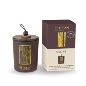 Esteban Paris Refillable Scented Decorative Candle 180g Cedar