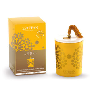 Esteban Paris Refillable Scented Decorative Candle 180g Amber